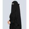 Smocked Dress Abaya - Black