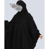Smocked Dress Abaya - Black