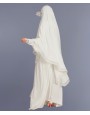 Maryam 2 Piece Set Abaya - White
