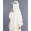 Maryam 2 Piece Set Abaya - White