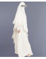 Maryam 2 Piece Set Abaya - White