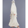 Maryam 2 Piece Set Abaya - White