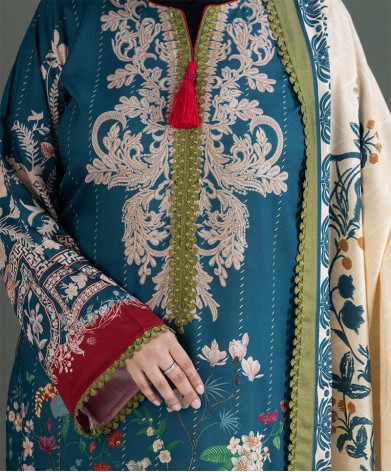 Marina Shawl 3 Pc Stitched Suit