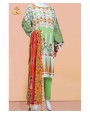Green Zigzag Lawn 2 Pc Unstitched 