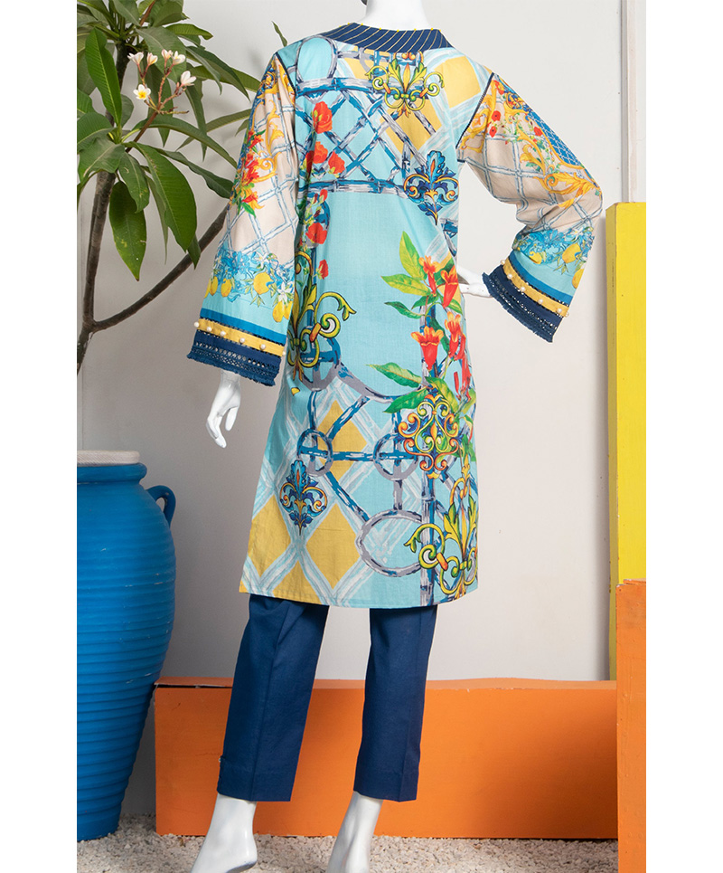 BLUE MIST - WOMAN KURTI LAWN PRINTED 1 PC UNSTITCHED