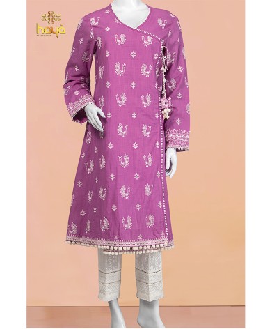 Magenta Chikankari 2 Pc Unstitched