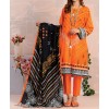 Haya Khaddar 3 Piece Unstitiched Suit Orange