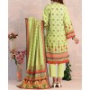 Haya Khaddar 3 Piece Unstitiched Suit Olive Green