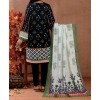 Haya Khaddar 3 Piece Unstitiched Suit Black 1