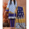 Haya Khaddar 3 Piece Unstitiched Suit Blue